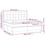 Cama box spring colchón y luces LED tela azul 200x200 cm de vidaXL, Camas y somieres - Ref: Foro24-3138347, Precio: 694,13 €,...