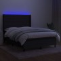 Cama box spring colchón y luces LED tela negro 140x200 cm de vidaXL, Camas y somieres - Ref: Foro24-3138399, Precio: 555,46 €...