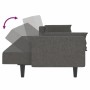 Sofá cama de 2 plazas con dos almohadas tela gris oscuro en Sofás | Comprar online en Foru.es