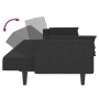 Sofá cama de 2 plazas con dos almohadas tela negro en Sofás | Comprar online en Foru.es