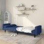 Sofá cama de 2 plazas con dos almohadas tela azul en Sofás | Comprar online en Foru.es