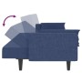 Sofá cama de 2 plazas con dos almohadas tela azul en Sofás | Comprar online en Foru.es