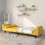 Sofá cama de 2 plazas con dos almohadas tela color amarillo en Sofás | Comprar online en Foru.es
