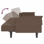 Sofá cama de 2 plazas con dos almohadas tela gris taupe en Sofás | Comprar online en Foru.es