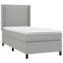 Cama box spring colchón y luces LED tela gris claro 90x200 cm de vidaXL, Camas y somieres - Ref: Foro24-3138445, Precio: 359,...