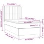 Cama box spring colchón y luces LED tela gris claro 90x200 cm de vidaXL, Camas y somieres - Ref: Foro24-3138445, Precio: 359,...