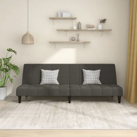 Sofá cama de 2 plazas terciopelo gris oscuro en Sofás | Comprar online en Foru.es