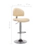 Taburete de cocina cuero sintético color crema de vidaXL, Taburetes de cocina - Ref: Foro24-249648, Precio: 108,79 €, Descuen...