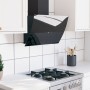 Campana extractora de pared acero vidrio templado negro 60 cm de vidaXL, Extractores - Ref: Foro24-51675, Precio: 175,57 €, D...