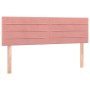 Cama box spring colchón y LED terciopelo rosa 140x190 cm de vidaXL, Camas y somieres - Ref: Foro24-3134464, Precio: 434,09 €,...