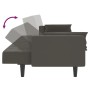 Sofá cama de 2 plazas con dos almohadas terciopelo gris oscuro en Sofás | Comprar online en Foru.es