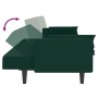 Sofá cama de 2 plazas con dos almohadas terciopelo verde oscuro en Sofás | Comprar online en Foru.es