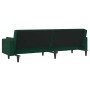 Sofá cama de 2 plazas con dos almohadas terciopelo verde oscuro en Sofás | Comprar online en Foru.es
