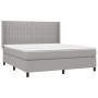Cama box spring colchón y luces LED tela gris claro 180x200 cm de vidaXL, Camas y somieres - Ref: Foro24-3138493, Precio: 614...