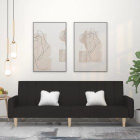 Sofá cama de 2 plazas tela negro en Sofás | Comprar online en Foru.es