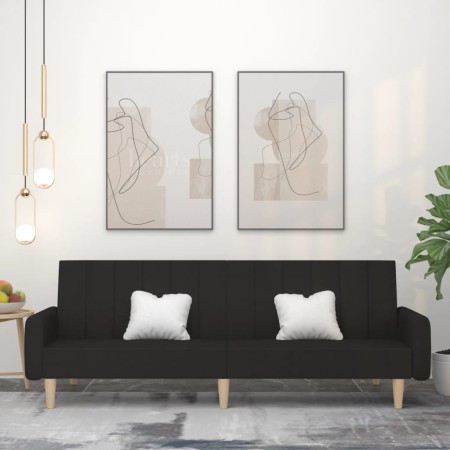 Sofá cama de 2 plazas tela negro en Sofás | Comprar online en Foru.es