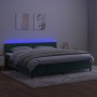 Cama box spring colchón y LED terciopelo verde oscuro 200x200cm de vidaXL, Camas y somieres - Ref: Foro24-3134606, Precio: 62...