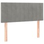 Cama box spring colchón y LED terciopelo gris claro 90x190 cm de vidaXL, Camas y somieres - Ref: Foro24-3134495, Precio: 296,...