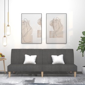 Sofá cama de 2 plazas tela gris oscuro en Sofás | Comprar online en Foru.es