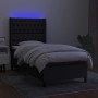 Cama box spring colchón y luces LED tela negro 90x200 cm de vidaXL, Camas y somieres - Ref: Foro24-3138527, Precio: 365,36 €,...