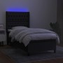 Cama box spring colchón y luces LED tela negro 80x200 cm de vidaXL, Camas y somieres - Ref: Foro24-3138511, Precio: 332,13 €,...