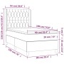 Cama box spring colchón y luces LED tela gris claro 90x190 cm de vidaXL, Camas y somieres - Ref: Foro24-3138517, Precio: 330,...