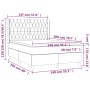 Cama box spring colchón luces LED tela marrón oscuro 140x200cm de vidaXL, Camas y somieres - Ref: Foro24-3138560, Precio: 541...