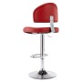 Taburete de cocina cuero sintético color vino tinto de vidaXL, Taburetes de cocina - Ref: Foro24-249651, Precio: 101,94 €, De...