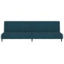 Sofá cama de 2 plazas terciopelo azul en Sofás | Comprar online en Foru.es