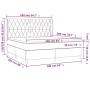Cama box spring colchón y luces LED tela gris taupe 160x200 cm de vidaXL, Camas y somieres - Ref: Foro24-3138569, Precio: 656...