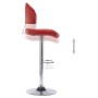Taburete de cocina cuero sintético color vino tinto de vidaXL, Taburetes de cocina - Ref: Foro24-249651, Precio: 101,94 €, De...