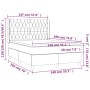 Cama box spring colchón luces LED tela marrón oscuro 140x190 cm de vidaXL, Camas y somieres - Ref: Foro24-3138552, Precio: 54...