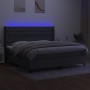Cama box spring colchón y luces LED tela gris claro 200x200 cm de vidaXL, Camas y somieres - Ref: Foro24-3138582, Precio: 729...