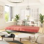 Sofá cama de 2 plazas terciopelo rosa en Sofás | Comprar online en Foru.es