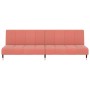 Sofá cama de 2 plazas terciopelo rosa en Sofás | Comprar online en Foru.es