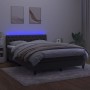 Cama box spring colchón y LED terciopelo gris oscuro 140x200 cm de vidaXL, Camas y somieres - Ref: Foro24-3134586, Precio: 44...