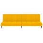 Sofá cama de 2 plazas terciopelo amarillo en Sofás | Comprar online en Foru.es
