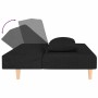 Sofá cama de 2 plazas con dos almohadas tela negro en Sofás | Comprar online en Foru.es