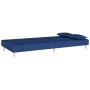 Sofá cama de 2 plazas con dos almohadas tela azul en Sofás | Comprar online en Foru.es