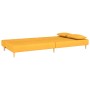 Sofá cama de 2 plazas con dos almohadas tela color amarillo en Sofás | Comprar online en Foru.es