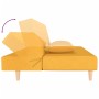 Sofá cama de 2 plazas con dos almohadas tela color amarillo en Sofás | Comprar online en Foru.es