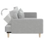 Sofá cama de 2 plazas con dos almohadas tela gris claro en Sofás | Comprar online en Foru.es
