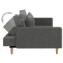 Sofá cama de 2 plazas con dos almohadas tela gris oscuro en Sofás | Comprar online en Foru.es