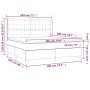 Cama box spring colchón y luces LED tela gris claro 180x200 cm de vidaXL, Camas y somieres - Ref: Foro24-3138653, Precio: 624...