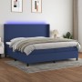 Cama box spring colchón y luces LED tela azul 200x200 cm de vidaXL, Camas y somieres - Ref: Foro24-3138187, Precio: 667,28 €,...