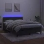Box spring bed with mattress and LED dark gray velvet 140x200 cm by vidaXL, Beds and slatted bases - Ref: Foro24-3134466, Pri...