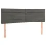 Box spring bed with mattress and LED dark gray velvet 140x200 cm by vidaXL, Beds and slatted bases - Ref: Foro24-3134466, Pri...