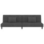Sofá cama de 2 plazas con dos almohadas terciopelo gris oscuro en Sofás | Comprar online en Foru.es