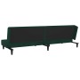 Sofá cama de 2 plazas con dos almohadas terciopelo verde oscuro en Sofás | Comprar online en Foru.es