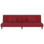 Sofá cama de 2 plazas con dos almohadas terciopelo rojo tinto en Sofás | Comprar online en Foru.es